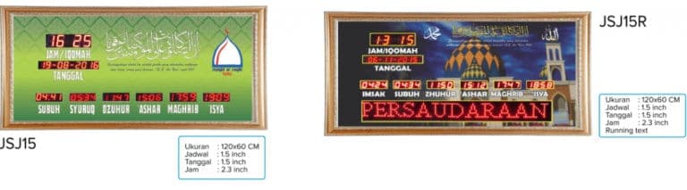 Spesialis Running Text LED Indoor/Outdoor dan Jam Sholat Mesjid - Sudah